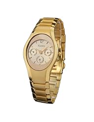 HACBIWA Classic Golden Women Men Stainless Steal Wrist Watches
