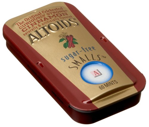 Altoids Curiously Strong Sugar Free Smalls, Cinnamon, 0.44-Ounce Tins (Pack of 12) by Sugar-Free Candy