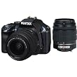 Pentax K-x 17537 Digital SLR Camera with DA L 18-55 and 50-200mm Lenses (Navy)
