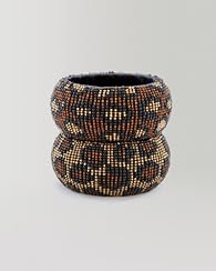 Set of Two Exotic Seed Bead Bangles