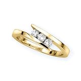 3 Diamond Promise Ring 1/4 ct. in 14K Yellow Gold