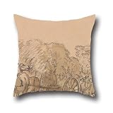 Oil Painting Paul Sandby - Two Laden Hay Carts With Horses Cushion Covers 16 X 16 Inches / 40 By 40 Cm For Dance Room,dinning Room,lounge,girls,couch,gf With Double Sides