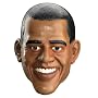 10587/240 Barack Obama Full Overhead Vinyl Mask Deluxe