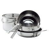 New Primus Gormet De Luxe Cook Set Stainless Steel With Three Internally Graded Saucepans Stainless Steel Drinking Water Bottle