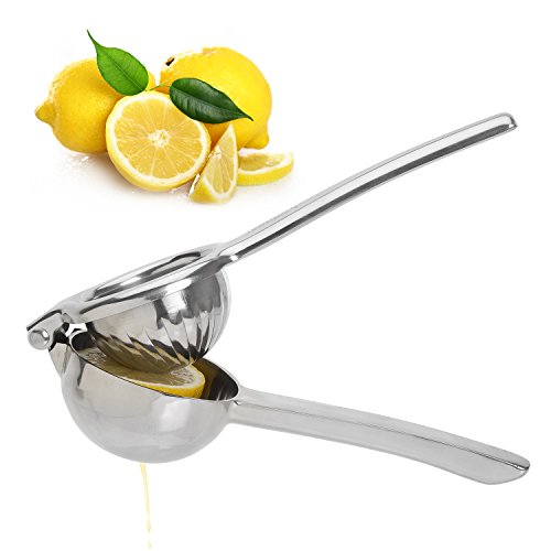 Ivation Stainless Steel Manual Handheld Lemon & Lime Squeezer & Citrus Juicer