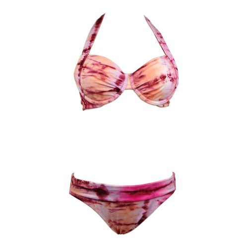 Underwire Bikini Set Pink Scoop Bottom