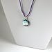 Handmade Murano Glass Pendant - Round S Purple/Silver Style1 image 2