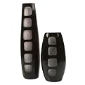 Ebony and Ice Vases