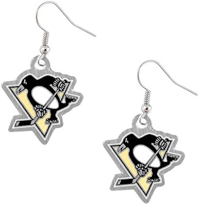 Pittsburgh Penguins Dangle Logo Earring Set Nhl Charm Gift