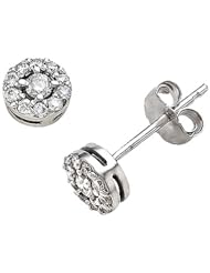 0.27 cttw Round Diamonds Earrings - 14kt White Gold LIFETIME WARRANTY