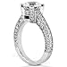 14K White Gold Round Cut Diamond Semi-mount Engagement Setting (0.75ct.tw, HI Color, SI2-3 Clarity) image 4