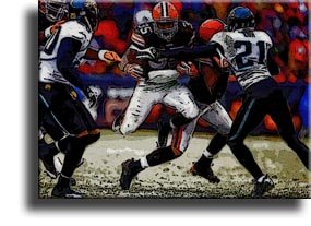Completely Handpainted American Football Sport Painting, Custom Order FL2069, Oil on Canvas, with Option to Paint Jerry, Brett & Co. from Any Other Favorite Photograph or Picture, Unframed, Size 20