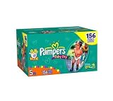 Pampers Baby-Dry Diapers, Size 5 (27+ Lbs), Economy Plus Pack, 156 Diapers