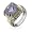 Eve's Addiction Designer Style Brilliant Cut Lavender CZ Cocktail Ring, 6