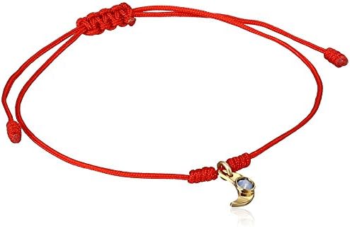 Mercedes Salazar Moon on Red Thread Charm Bracelet