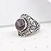 YAZILIND Vintage Antique Round Cut Purple Amethyst Retro Silver Plated Heart Hollow Ring Women