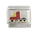 SilverBin Enamel Paint Big Rig Diesel Truck Stainless Steel Italian Charm Link