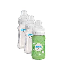 Born Free 3 Count Glass Bottle With Bonus Sleeve, 9 Ounce