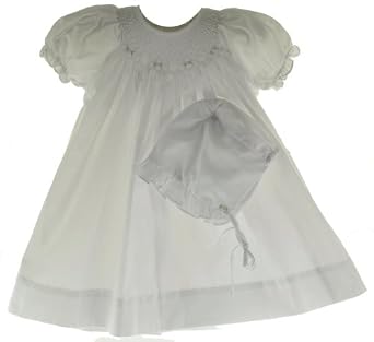 White smocked dress