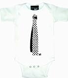 Micro Me Emo Tie Yo Baby One Piece, White, 6 Months