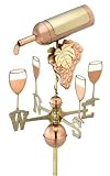 Weathervane - Wine Bottle (Polished Copper) (19H x 18W x 18D)