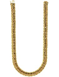 18K Yellow Gold Byzantine 11.5mm Necklace 16 Inch