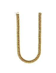 18K Yellow Gold Byzantine 11.5mm Bracelet 7.5 Inch
