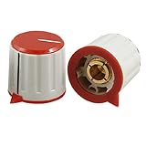 uxcell　プラスチック　分軸ポテンショメーター 　レッド　グレイ　4個入り