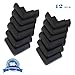 Elf Star 12 Pcs Extra Thick Premium High Density Furniture Table Edge & Corner Guard Baby Proofing Bumper Protector - Jumbo Size Value Pack Black