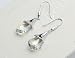 Aurora Borealis Baroque Crystal Silver Earrings Used Swarovski Crystals