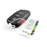 New 4 Buttons Flip Remote Entry Key Case For VW Volkswagen Jetta Passat Golf Beetle Rabbit GTI CC EOS No Chips Inside