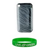 Smoke Zebra Design Crystal Skin TPU Case and Screen Protector Shield for Apple iPhone 3G S / 3G (iPhone NOT Included)