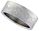 Stainless Steel 5/16 in. (8 mm) Flat Band w/ Dragon Pattern