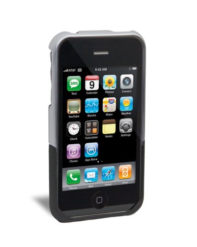 iFrogz Luxe Protective Hard Plastic Case for 3G iPhone -  Silver/Black