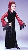 Morris Costumes Gothic Countess Child Large Velvet Gown Lace Sleeves W/ Tassels Popular