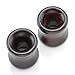 PiercingJ 4pcs 00G-3/4 (10-20mm) Organic Wood Hollow Heart Round Double-Flared Plug Ear Stetcher, Vintage Brown