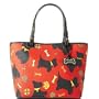 Dooney Bourke Scottie Doggy East Medium Shopper Bag Purse Red