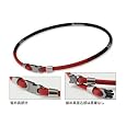 Phiten Black/Red Super Athlete Baseball Necklace 18in.