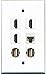 RiteAV - 3 HDMI 2 Port USB A-A 1 Port Cat5e Ethernet White Wall Plate