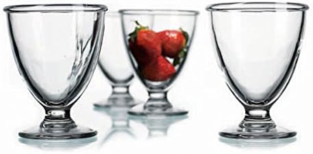 Stylish Glass Dessert Bowls - Set of 4 Dessert Cups - 12oz - Party Dessert