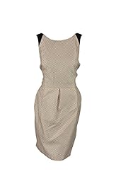 Sleeveless Polka Dot Print Faux-Leather/Polyester/Rayon  Dress