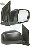 2004, 2005, 2006, 2007, 2008, 2009 Toyota Sienna LE Passenger Side Mirror Head Assembly - Power Heated Outer Foldaway Black W/O Auto Dimmer Glass-Convex