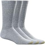 GoldToe Ultra Tec Athletic Cotton Crew Socks - Gray 2187S (3-Pack)