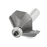 uxcell 面取りルータービット 44mm切削直径 23mm切削長さ 45度アングル シルバートーン