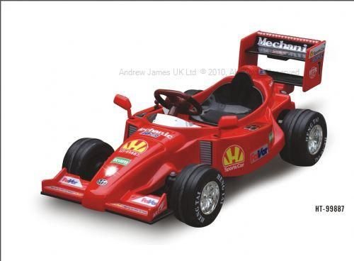 Ride on 12V F1 Style Electric Battery Racing Car in Red With Built in Radio