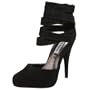 Steve Madden Women's Tayla Strappy Cuff Platform Pump,Black Suede,8.5 M US