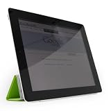 iPad2専用ケース スタンド式　超薄型iPad2ケース　[お得な３点セット]＝[フロントカバー＋シリコンバックカバー＋液晶保護フィルム]　グリーン　[Apple iPad2 16GB,32GB,64GB]