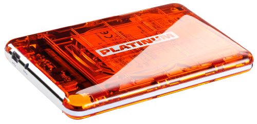 Platinum MyDrive 1TB externe Festplatte (6,4 cm (2,5 Zoll), 5400rpm, 8ms, 8MB Cache, USB 2.0) sunset/orange