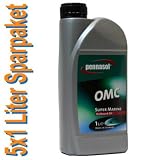 Produkt-Bild: 5 Liter Sparpaket - Pennasol Super Marine OMC - mineralisches Zweitakt&ouml;l f&uuml;r Au&szlig;enborder und Jetskis nach NMMA TC-W 3 - Made in Germany - 1 Liter
