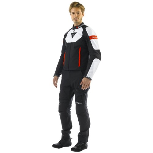 Dainese 1735120 G. Avro Tex Textile Jacken Grosse 48, schwarz / weiss / rot Preisvergleich